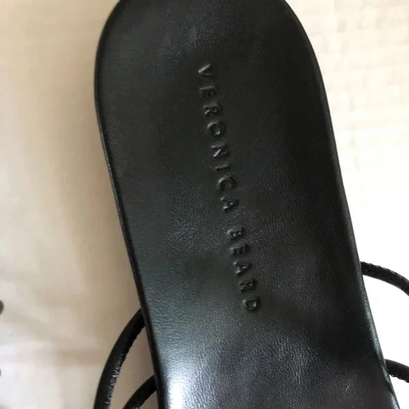 NWT Veronica Beard black strappy leather Eda sandals - Picture 4 of 7